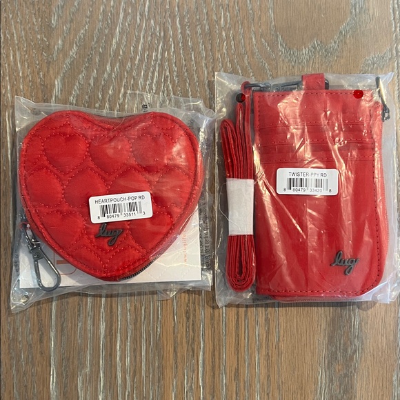 Set of TWISTER and HEART POUCH Poppy Red - Picture 6 of 6